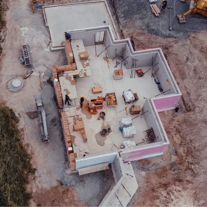 Fertiges Wohnhaus von außen